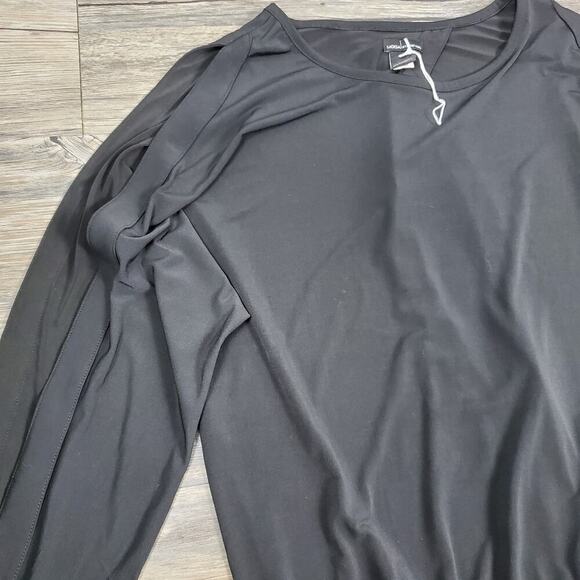 Moda International Women Black Jersey Knit Beaded Cut Out Dress Size Small NEW - Picture 7 of 8